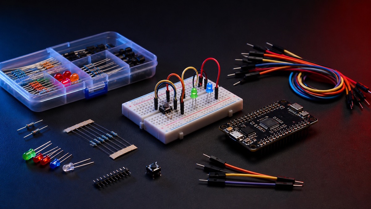 Elektroniikan rakennussarjoja ja komponentteja