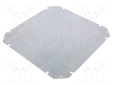 ASENNUSLEVY - TERÄS - W: 250MM - L: 250MM - PAKS.: 2MM - PÄÄLLYSTE: SINKKI - Koteloiden lisätarvikkeet - GEOS-MPS-3030 - 1