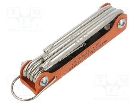WRENCH: TORX®-SET - TX10,TX15,TX20,TX25,TX27,TX30,TX40 - 7PCS. - Kuusiokolo- ja TORX avaimet - PG-T180 - 1