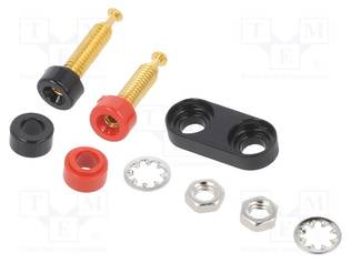 LABORATORY CONNECTOR: 2MM BANANA - SOCKET - 5A - 1.5KVDC - MUSTA - Banaanijatkoliittimet - POM-4543-0 - 1