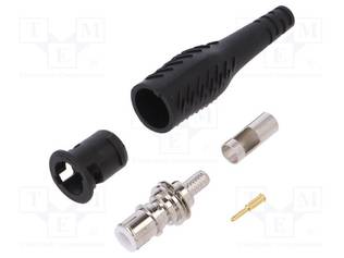 LABORATORY CONNECTOR: BNC - MUSTA - 3A - 58MM - SOLDEPUNAINEN,CRIMPED - 50OHM - Laboratorioliittimet - muut - POM-73104-0 - 1