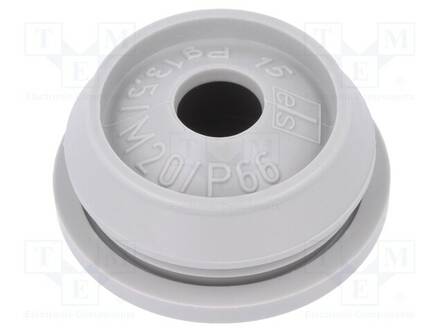 LÄPIVIENTI - ELASTOMEERI TERMOPLASTINEN TPE - HARMAA - AUKK.LKM: 1 - Läpivientirenkaat - DMS-M20 - 2