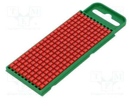 MERKIT - MERKINTÄ: 2 - 0,8÷2,2MM - POLYAMIDI - PUNAINEN - -40÷85°C - WIC - Kaapeleiden merkintä - WIC0-2-PA66-RD1000 - 1