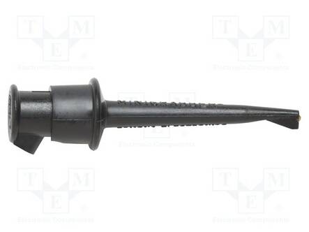 MITTAUSKOUKKU - 5A - 60VDC - MUSTA - 2,29MM - 30VAC - Testauskoukut - POM-3925-0 - 1