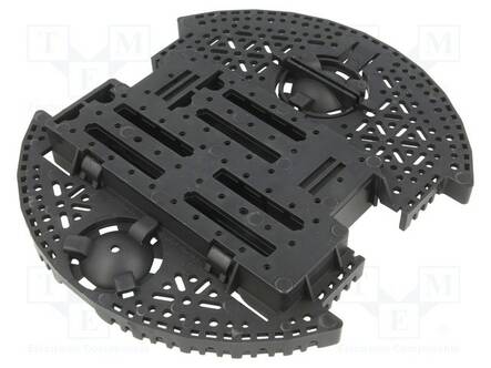 PYÖRÄALUSTA - POLOLU ROMI - MUSTA - 3÷6VDC - MOT.M: 2 - ITOIMINTA: 130MA - Robottialustat ja kotelot - POLOLU-3500 - 1