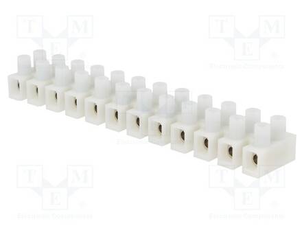 LIITIN: RIVILIITIN - 41A - 500V - JOHDON SUOJAN KANSSA - VALKOINEN - Riviliittimet - SI-LPA12-6.0 - 1