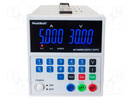 LABORATORY POWER SUPPLY: STANDARD - 0÷30VDC - 0÷5A - 150W - ?0.5MVRMS - Laboratorioteholähteet - PKT-P6070 - 1