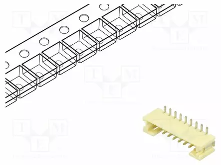 LIITIN: JOHTO-LEVY - PISTORASIA - UROS - PIN: 9 - PH - 2A - 100V - SUORA - Signaaliliittimet rasteri 2,00mm - B9BPHSM4TBTLFSN-0 - 1