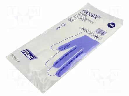 SUOJAKÄSINEET - KOKO: M - LÄPINÄKYVÄ - HDPE - 100KPL - RIPUSTIN - Suojakäsineet - PL.12-10-120 - 1