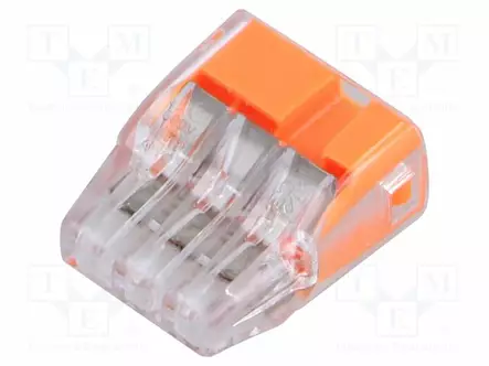 PIKALIITIN - 32A - 600V - JOHTOON - JOUSIPURISTIN - KUPLAPAKKAUS - WAGO ja muut pikaliittimet - SCP3B10 - 1