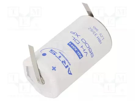 AKKU: NI-MH - D - 1,2V - 9500MAH - JUOTOSLEVYT - Ø32,15X58,2MM - Akut - ACCU-VHDL-9500 - 1
