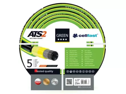 CELLFAST - VESILETKU - GREEN ATS2™ - 1/2" - 25 m - Puutarhaletkut, liittimet ja kastelu - CF15-100 - 1