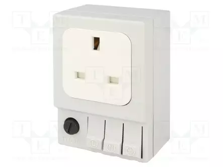 G-TYYPPINEN PISTORASIA - 250VAC - 6,3A - IP20 - DIN-KISKOLLE - Sulakeasennustarvikkeet - 03503.0-00 - 1