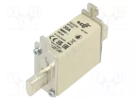 35A - 500VAC - 250VDC - GG - KERAAMINEN - NH000 - Sulakkeet NH - 381040 - 1