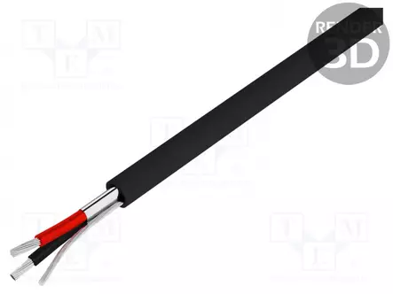 KAIUTINKAAPELI - 1X2X22AWG - LANKA - CU,TINATTU - MUSTA - -20÷75°C - Kaiutinkaapelit - 8451.010100 - 1