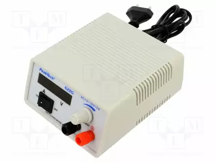 LABORATORY POWER SUPPLY: STANDARD - SINGLE-CHANNEL - 1.5÷15VDC - Laboratorioteholähteet - PKT-P6220 - 1