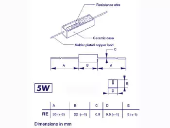 LANKAVASTUS 5W 18R0 - Liukupotentiometrit - RE18E0 - 2