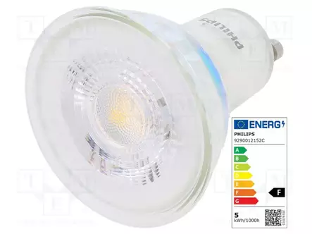 LED LAMPPU - LÄMMIN VALKOINEN - GU10 - 230VAC - 355LM - P: 4,6W - 36° - LED lamput - 75251700 - 1
