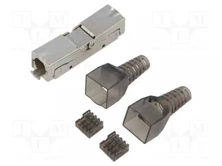 LIITIN: RJ45 - PISTOKE - PIN: 8 - CAT: 6 - SUOJATTU - 8P8C - JOHTOON - RJ liittimet - 54540 - 1