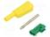 LABORATORY CONNECTOR: 4MM BANANA - 32A - 1KV - KELTAINEN-VIHREÄ - Banaaniliittimet 4mm - SLQ-4N-46-20 - 1