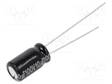 ELEKTROLYYTTIKONDENSAATTORI - THT - 10UF - 100VDC - Elektrolyyttikondensaattorit - pysty - ECA2AHG100 - 1