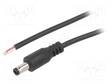 KAAPELI - 2X0,5MM2 - JOHDOT,DC 5,5/2,5 LIITIN - SUORA - MUSTA - 1,5M - DC virtakaapelit - DC.CAB.4600.0150 - 1