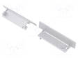 LED PROFIILIN PÄÄTYPALA - HOPEA - 2KPL - ABS - FLAT8 - Profiilit LED nauhoille - TOP-23120040 - 1
