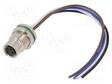 LIITIN: M8 - NAARAS - PIN: 4 - 3A - 30V - IP65,IP67 - SUORA - PANEELIASENNETTAVA - M8 liittimet - SM8-S6C-A4F-2A010 - 1