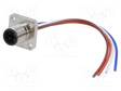 M12 LIITIN - PIN: 4 - UROS - D-KOODI-ETHERNET - IP67 - 250V - 4A - M12 liittimet - SM12-D90C-D4M2A010 - 1