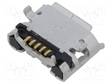 MICRO USB B LIITIN - ZX - PCB - SMT - PIN: 5 - VAAKASUORA - USB 2.0 - USB liittimet - ZX62D-B-5PA8-30 - 2