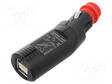 USB VIRTALÄHDE - USB A RASIA X2 - VIRTALÄHT.JÄNN: 12÷24VDC - MUSTA - Autopistokelaturit ja virtalähteet - PROCAR-67302500 - 1