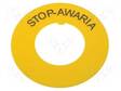 VAROITUSALUSTA - 30MM - ØASENNUSAUK.: 30,5MM - Ø: 60MM - PVC - Taulukytkimien lisävarusteet - DR-STOP-FI30 - 1