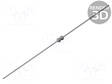 VASTUS: METAL GLAZE - THTOHM - 0,5W - ±5% - Ø4X10MM - 200PPM/°C - Ø: 4MM - Vastukset - läpijuotettavat - THT - VR37000002005JA100 - 1