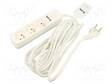 VERKKOJATKOKAAPELI - 3X1,5MM2 - 3M - PVC - VALKOINEN - 16A - Jatkojohdot ja -haaroittimet - KERG-M02380 - 1