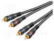 KAAPELI - RCA-PISTOKE X2,MOLEMMIN PUOLIN MUSTA - Muut audio-videokaapelit - C-2RCA2RCA-BK100 - 1