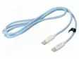 KAAPELI - USB 2.0 - USB C PISTOKE,MOLEMMIN PUOLIN - 1M - SININEN - USB kaapelit ja adapterit - CU0350 - 1