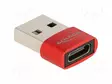 ADAPTERI - USB 2.0 - USB A PISTOKE,USB C RASIA - USB kaapelit ja adapterit - DELOCK-60050 - 1