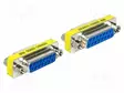 ADAPTERI - D-SUB 15PIN PISTORASIA,MOLEMMIN PUOLIN - Tietokonekaapelit ja -adapterit - DELOCK-65480 - 1