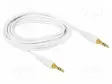 KAAPELI - JACK 3,5MM 3PIN PISTOKE,MOLEMMIN PUOLIN - 2M - VALKOINEN - Muut audio-videokaapelit - DELOCK-85550 - 1