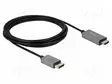 KAAPELI - DISPLAYPORT-PISTOKE,HDMI-PISTOKE - PIT: 3M - MUSTA - HARMAA - HDMI, DVI, DisplayPort johdot - DELOCK-85930 - 1