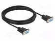 KAAPELI - D-SUB 9PIN RASIA,MOLEMMIN PUOLIN - PVC - PIT: 4M - MUSTA - Tietokonekaapelit ja -adapterit - DELOCK-86620 - 1
