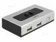 SWITCH - USB 2.0 - MUSTA,HARMAA - MUOVI - OMINAISUUDET: HOT-PLUG,PNP - USB kaapelit ja adapterit - DELOCK-87760 - 1