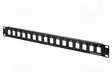PATCH PANEL - KEYSTONE - RACK - MUSTA - RACK 19" - PORTTIEN LUKU: 16 - Tietokonetarvikkeet - muut - DN-91400 - 1