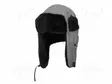 BEANIE - FURLINED,WITH FLAPS - GREY - POLYESTER - 12PCS - SIZE: 57-61 - Pää- ja kasvosuojat - LAHTI-L1020100 - 1