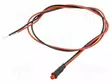 MERKKIVALO: LED - PUNAINEN - 2,1VDC - PM3 - JOHDOT - 300MM - MUOVI - 2MCD - Merkkivalot ja pienoislamput - PM3RDW12.0 - 1