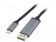 ADAPTERI - DISPLAYPORT 1.2,USB 3.2 - 1,8M - MUSTA - USB kaapelit ja adapterit - CUA0100 - 1