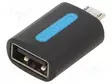 ADAPTERI - USB 2.0 - USB A RASIA,USB B MIKROPISTOKE - NIKKELÖITY - USB kaapelit ja adapterit - CDVB0 - 1