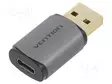 ADAPTERI - USB A PISTOKE,USB C RASIA - KULLATTU - HARMAA - USB kaapelit ja adapterit - CDMH0 - 2