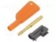 LABORATORY CONNECTOR: 4MM BANANA - 32A - 1KV - ORANGE - GOLD-PLATED - Banaaniliittimet 4mm - SLM-4A-46-30 - 1
