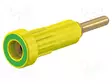 LABORATORY CONNECTOR: 2MM BANANA - SOCKET - 10A - KELTAINEN-VIHREÄ - Banaanijatkoliittimet - EB2-A-20 - 1